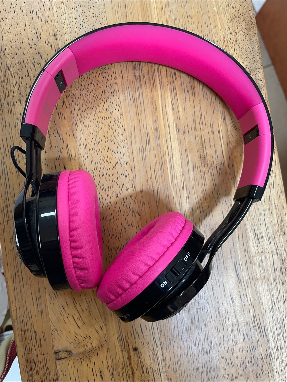 Bright Pink Over-Ear Wireless Headphones